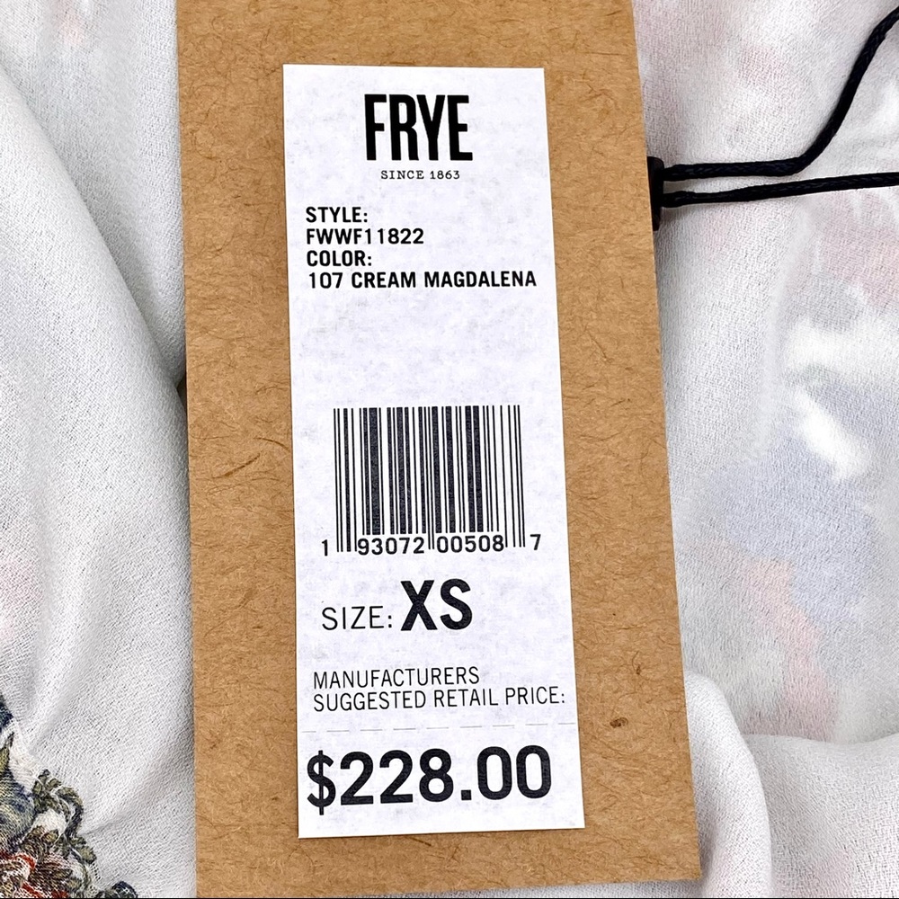 NWT Frye Cream Floral Magdalena Circle Skirt, XS - Picture 14 of 15